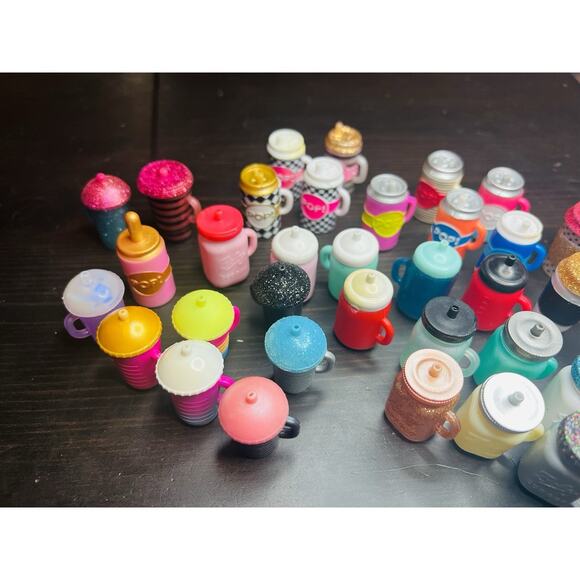LOL Surprise Doll Lot 46 Bottles Sippy Cups Coffee Pop Carton Mason Jar Drinks - Picture 4 of 8